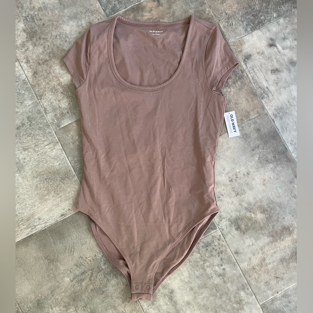 Tan body suit from Old Navy